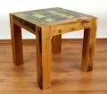 Java, kleiner Couchtisch aus buntem recycelten Teakholz/Bootsholz, Nr.47
