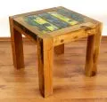 Java, kleiner Couchtisch aus buntem recycelten Teakholz/Bootsholz, Nr.47