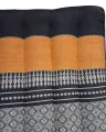 (B-Ware) Nr. 724 Sitzkissen 50x50 (Schwarz/Orange)