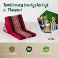 Kapok Thaikissen 3 Auflagen, Classic (Rot/Elefanten)