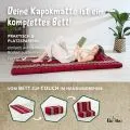 Kapok Klappmatratze, 80 cm breit, Classic (Rot/Elefanten)