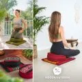 Kapok Meditationskissen Set L (Rot/Gelb)