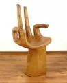 Buddha-Hand Hocker, Stuhl aus Bali, Indonesien (Natur)