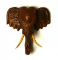 Kleiner, afrikanischer Holzelefantenkopf