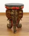 Kleines Elefantenpodest aus Bali, rot-braun