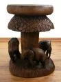 Massivholzhocker, asiatischer Beistelltisch,  *Elefanten*