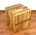 Holzwrfel, Sitzwrfel zum ffnen, natur, quadratisch,  Java (Indonesien)