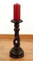 Kerzenstnder gedreht mit breitem Sockel aus Bali, 30 cm