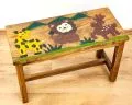Massivholz Kindertisch, eckig Giraffe, Elch, Lwe