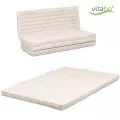 (B-Ware) Nr. 601 Kapok Klappmatratze, 140 cm breit (Creme)
