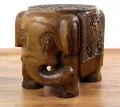 Massivholzhocker  kr�ftiger Elefant 40Kg