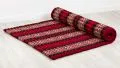 Kapok Rollmatte, 145 cm breit (Rot/Elefanten)