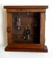Teakholz  Schlsselschrnkchen mit Glastr