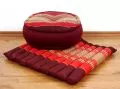 Kapok Meditationskissen Set L (Rubinrot)