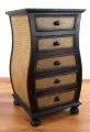 Asiatische Rattankommode  bauchig , Nr.51