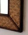 Asiatischer Wandspiegel  Rattan
