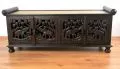 Asiatisches Rattansideboard  Elefantenschnitzerei   Nr.53