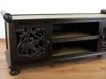 Asiatisches Rattansideboard mit 2 Tren Elefantenschnitzerei   Nr.88