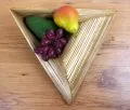 Bambus  Obstschale, Dekoschale  (Dreieck)