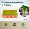 Kapok Bodensitzkissen, Deluxe (Gr�n/Orange/Elefanten Seide)