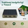 Kapok Bodensitzkissen, Deluxe (Schwarz/Elefanten Seide)