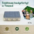 Kapok Bodensitzkissen, Deluxe (Grau/Elefanten Seide)