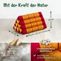 Kapok Dreieckskissen, Classic (Rot/Gelb)