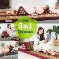 Kapok Dreieckskissen, Classic (Rot/Gr�n)