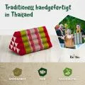 Kapok Dreieckskissen, Classic (Rot/Gr�n)