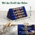 Kapok Dreieckskissen, Deluxe (Blau/Elefanten Seide)
