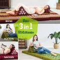 Kapok Dreieckskissen, Deluxe (Gr�n/Elefanten Seide)