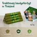 Kapok Dreieckskissen, Deluxe (Gr�n/Elefanten Seide)