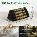 Kapok Dreieckskissen, Deluxe (Schwarz/Elefanten Seide)