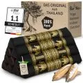 Kapok Dreieckskissen, Deluxe (Schwarz/Elefanten Seide)