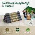 Kapok Dreieckskissen, Deluxe (Grau/Elefanten Seide)
