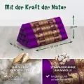 Kapok Dreieckskissen, Deluxe (Lila/Elefanten Seide)