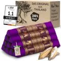 Kapok Dreieckskissen, Deluxe (Lila/Elefanten Seide)