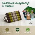 Kapok Dreieckskissen, Classic (Braun/Gr�n)
