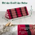 Kapok Dreieckskissen breit (Rot/Elefanten)