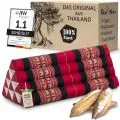 Kapok Dreieckskissen breit (Rot/Elefanten)