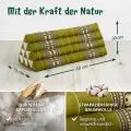 Kapok Dreieckskissen breit (Gr�n/Elefanten)