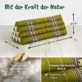 Kapok Dreieckskissen breit (Gr�n/Elefanten)