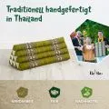 Kapok Dreieckskissen breit (Gr�n/Elefanten)