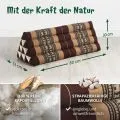 Kapok Dreieckskissen breit (Braun/Elefanten)