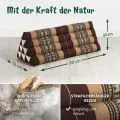 Kapok Dreieckskissen breit (Braun/Elefanten)