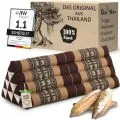 Kapok Dreieckskissen breit (Braun/Elefanten)