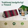 Kapok Dreieckskissen breit (Schwarz/Elefanten)