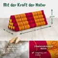 Kapok Dreieckskissen breit (Rot/Gelb)