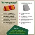 Kapok Dreieckskissen breit (Rot/Gelb)