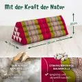 Kapok Dreieckskissen breit (Rot/Gr�n)